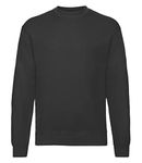 Fruit of the Loom Men's Set-in Classic Sweater, Black, L UK