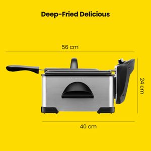 Chefman 4.3L Deep Fryer – Stainless Steel Electric Fryer