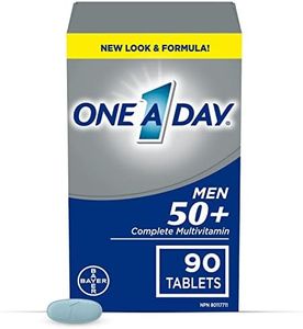 One A Day Multivitamin For Men 50 Plus - Daily Vitamins For Men With Vitamins A, B, C, D, E, Calcium, Selenium, Magnesium And Zinc To Support Immune, Bone, Heart And Eye Health, And Energy, 90 Tablets