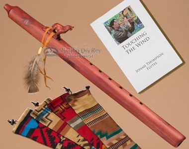 Native American Cedar Flute Pack -Wolf & Bag