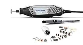 Dremel 3000-2/25 Rotary Tool Kit Includes Flex Shaft, Shield Attachment – Shaping, Smoothing, Carving, Sculpting Tool – Ideal for Cosplay Costume Design & Prop Making, Grey