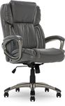 Serta Works Executive Office Chair, Harvard Gray Bonded Leather