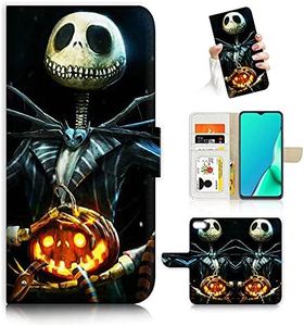 for iPod 7, iPod 6, iPod Touch 7th, 6th Generation, Designed Flip Wallet Case Cover, A24339 Nightmare Before Christmas 24339