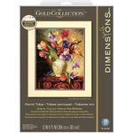 Dimensions Needlecrafts The Gold Collection Counted Cross Stitch Kit, Parrot Tulips, 15" x 12", Multicolour