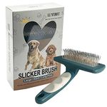 YIRU Golden Doodle & Poodle Brush Comb for Grooming,Extra Large Long Pin Slicker Dog Brush for Goldendoodles Dogs,for Long/Curly Hair Dogs Poodle Doodle Brushes,Labradoodle Brush,Dog Slicker Brush for Long Haired Dogs-27mm