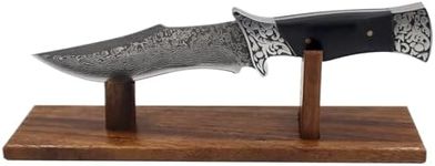 Knife Display, Natural Walnut Wood Single Knife Display Stand, Desktop Knife Holder Case for Fixed Blade Knife Collection for Displaying Knives Decor