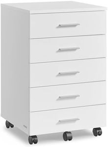 VASAGLE File Cabinet with Wheels, 7 Drawers, Tool-Free Sliding Rails