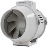 VENTS UK 150mm In Line Bathroom Extractor fan with Timer 150 mm Silent In-line Toilet Ventilator Powerful Ventilation Damp Control 6 inch Loft Mounted Inline Shower Ceiling