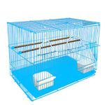 Aakriti Bird Metal Cage for Lovebird, Parrot, Parakeet, Budgie, Cockatiel - Large Hammock (23.5" Long, 16.5" Wide, 16" Height) - Color May Vary