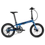 KABON 20'' Folding Bike, Carbon Fiber Mini Compact 9 Speed Fold Bike for Women Commuters City Foldable Bicycle for Adult