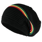 Armycrew Deep Crown Style Rasta 100% Cotton Beanie Hat - RGY