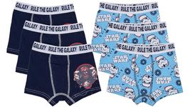 Boys Assorted 6-Pack Star Wars Themed Underwear Kids Boxers Briefs, Officially Licensed, Cotton Blend Fabric, 6