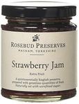 Rosebud Preserves Extra Fruit Strawberry Jam - Plump Luscious Fruit Made with a High Fruit Content Extra Fruit No Unrefined Sugar or Preservatives Gluten-Free Vegetarian & Vegan - 227g Jar