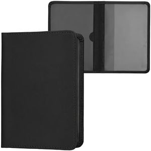 kwmobile Registration and Insurance Holder - Car Document Holder for Vehicle Documents and Cards - PU Leather - Black