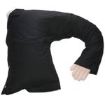 Boyfriend Pillow Cotton Comfortable Full Body Boyfriend/Husband Pillow with Arms Provides Cozy Cuddles (Black)