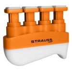 Strauss Adjustable Square Finger Hand Grip | Grip Strength Trainer & Finger Strengthener | Veins Strengthener & Forearm Grip Resistance Trainer | Hand Gripper for Men and Women,(Orange)