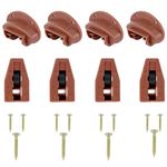 4 Sets Plastic Drawer Track Guides Kit, for Kenlin Rite-Trak II Practical Drawer Slides Guides Replacement Parts for Center Mount Drawer Dresser Drawer Enhance & Fix Accessories