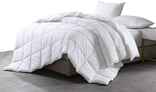 Cotton Loft Life 100% Cotton Soft Comforter with Eco Friendly BioFill Made From Natural Corn fiber and Recycled Polyester, Twin, White