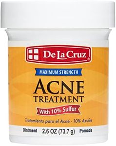 De La Cruz 10% Sulfur Ointment - Cystic Acne Treatment for Face and Body - Daily 10 Min Spot Treatment Mask - Safe and Effective Game Changing Hormonal Acne Treatment That Clears Up Pimples - 2.6 oz