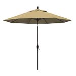 California Umbrella 9Feet Olefin Fabric Fiberglass Rib Crank Lift Collar Tilt Aluminum Market Umbrella with Bronze Pole, Champagne