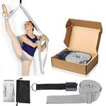 KimDaro Leg Stretcher, Door Flexibility & Stretching Leg Strap - Great for Ballet Cheer Dance Gymnastics or Any Sport Leg Stretcher Door Flexibility Trainer Premium Stretching Equipment (Gray)