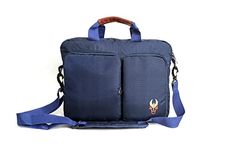 Krishiv Polyester Laptop Bags | Stylish Removable Strap Laptop Bag | Shoulder Sling Office Business Messenger for Men & Women Unisex (Blue)