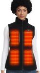 Venustas Women's Recycled Fleece Heated Vest with Battery Pack 7.4V, Lightweight Insulated Heated Fleece Gilet, Heated Body Warmer for Women Winter Outdoor(M)