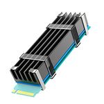 GLOTRENDS M.2 Heatsink for 2280 M.2 SSD, Fit for Desktop PC Installation, 22x70x10mm Aluminum Body, Including Thermal Pad