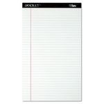 TOPS Docket Writing Tablet, 8-1/2 x 14 Inches, Perforated, White, Legal/Wide Rule, 50 Sheets per Pad, 12 Pads per Pack (63590)