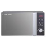 Russell Hobbs RHM2076S-AZ 20 Litre 800 W Silver Digital Solo Microwave with 5 Power Levels, Automatic Defrost, 8 Auto Cook Menus, Clock and Timer, Easy Clean