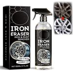 Iron Eraser Rust Remover Spray, Iron Eraser Iron and Rust Remover, Irons Powder Remover Spray for Car Wheels and Paint Fast Acting Rust and Brake Dust Remover Professional Automotive Surface Cleaning