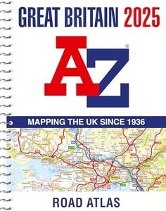 Great Britain A-Z Road Atlas 2025 (A4 Spiral)