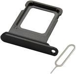 MMOBIEL SIM Card Holder Compatible with iPhone 15 Pro/15 Pro Max - SIM Tray - SIM Card Slot - SIM Card Holder Replacement - Incl. SIM pin and Waterproof Rubber Ring - Black