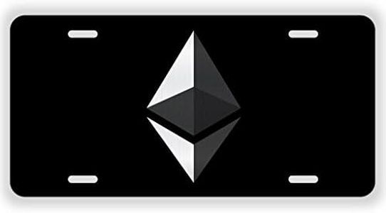 Vincit Veritas Ethereum Black Etched Metal License Plate | Premium Quality | 12-Inch by 6-Inch | LP009