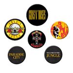 GB eye Guns N Roses Lyrics and Logos Badge Pack