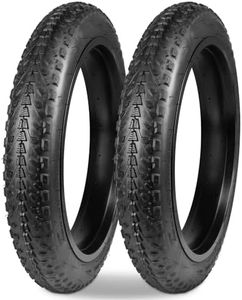 GRELiving Lot de 2 pneus de vélo électrique 26 x 3,0 pouces avec revêtement Heavy Duty Fat Tire