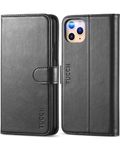 TUCCH Case for iPhone 11 Pro Max (6.5"), Magnetic Wallet Folding Case with[Auto Wake Sleep][RFID Blocking] Card Slots Shockproof TPU, PU Leather Stand Folio Compatible with iPhone 11 Pro Max, Black