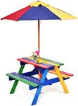 GYMAX Kids Picnic Table, Wooden Chi