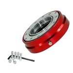 CAMFIRE Universal Car Interior Parts Aluminum 6 Hole Car Quick Release Steering Wheell Off Hub Adapter (RED)