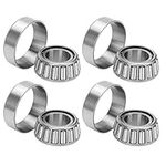 4 Set 25mm Axles Trailer Wheel Hub Bearings Kit, 32205 Tapered Roller Bearings