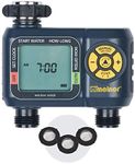 Melnor 65035-AMZ AquaTimer 2-Zone Digital Water Timer with 3 Stainless Steel Filter Washers Set