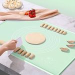 Silicone Pastry Mat Extra Large 20"X28 Non Stick Baking Mat with Edge Heightening, Extra Thick Silicone Dough Rolling Mat for Making Cookies Macarons Non Slip Countertop Mat Multipurpose Mat Placemat