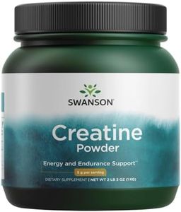 Swanson Creatine Monohydrate Powder, Micronized - Supports Muscular Strength & Energy Supply - 5g Per Serving, 200 Servings (1kg / 2.2 lbs)