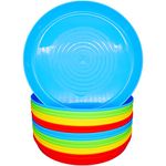 Bloomsworld 16 Toddler Plastic Plates Set, Reusable, BPA Free, Kids Picnic and Party Tableware for Boys and Girls