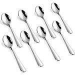 Hiware 4 Inches Demitasse Espresso Spoons, Mini Dessert Spoons, 18/10 Stainless Steel Small Coffee Spoons, Bistro Spoons Tiny Spoons, Set of 12 by Hiware