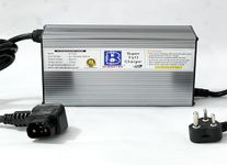 BHEEMTEK 72V 12A Fast Charger for Electric E-Bike, and Scooter, Compatible with 72v Lithium Battery 3 pin Input Connector Power Adapter for Battery Charging Auto Cut-Off Suitable for Revolt RV400