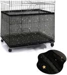 Changyeah Bird cage Cover Birdcage,Birdcage Cover Adjustable Bird cage Seed Catcher,mesh Cover pet Bird cage Guard Nylon net Seed Catcher