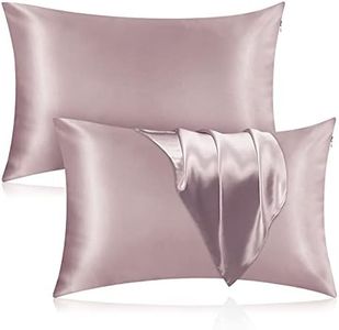 Veaken Silk Pillowcase for Hair and Skin, 2 Pack 100% Mulberry Silk Pillowcase 25 Momme, 600 Thread Count, Both Side Pure Silk Pillow Cover with Hidden Zipper (ApricotGray, Queen 20''×30'')