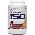 Unity Supplements CLEAR ISO Protein Powder - Grass-fed Whey Isolate Protein - Post Workout Recovery Drink Mix - Keto Friendly and Sugar-Free - 27g Protein per Serving - 900g, 25 Servings (2 pounds, Raspberry Lemonade)