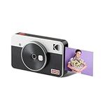 KODAK Mini Shot 2 Retro 4PASS 2-in-1 Instant Digital Camera and Photo Printer (2.1x3.4 inches) + 8 Sheets, White